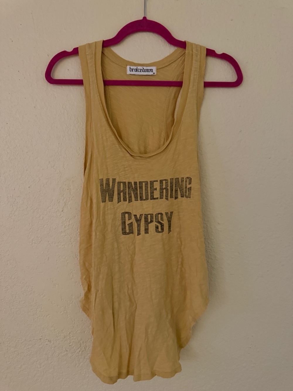Brokedown Brand "Wandering Gypsy" Yellow Tank Top